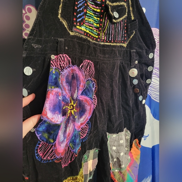 Patchwork Gypsy Overalls - Handmade - One of a Kind - Picture 4 of 13